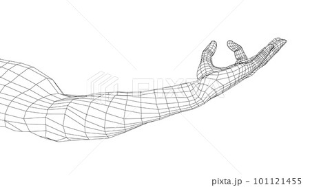 Hand hold some tiny or thin object 101121455