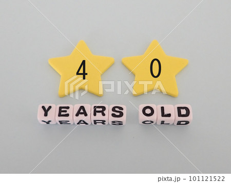 40years old 40代　40歳の文字 101121522