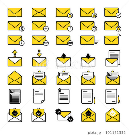 メールのアイコンのセット/Eメール/ビジネス/email/送信/受信/既読/未読/メッセージ 101121532