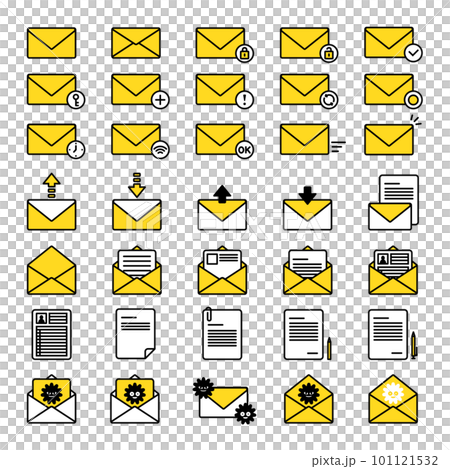 メールのアイコンのセット/Eメール/ビジネス/email/送信/受信/既読/未読/メッセージ 101121532