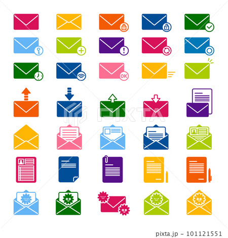 メールのアイコンのセット/Eメール/ビジネス/email/送信/受信/既読/未読/メッセージ メールのアイコンのセット/Eメール/ビジネス/email/送信/受信/既読/未読/メッセージ 101121551