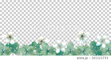 Baikaouren watercolor illustration background frame 101121733