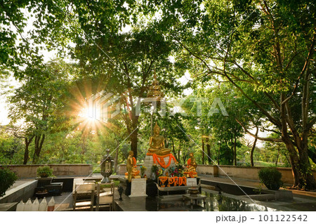 Evening View of Benchakitti park in Bangkok Evening View of Benchakitti park in Bangkok 101122542