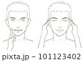 男性美容イラスト_線画02 101123402