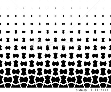 Geometric pattern of black figures on a white background.Seamless in one direction. Geometric pattern of black figures on a white background.Seamless in one direction. 101123443