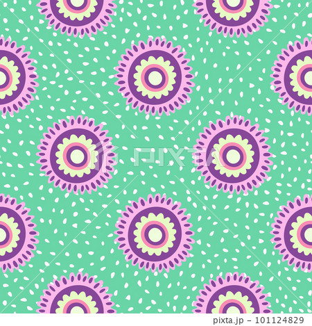 Abstract chamomile flower seamless pattern. Creative floral endless background. Abstract chamomile flower seamless pattern. Creative floral endless background. 101124829