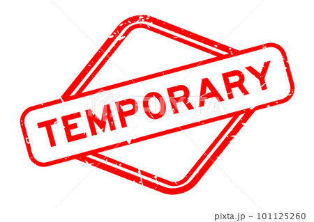 Grunge red temporary word rubber seal stamp on white background Grunge red temporary word rubber seal stamp on white background 101125260