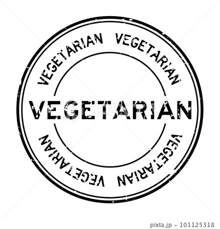 Grunge black vegetarian word round rubber seal stamp on white background Grunge black vegetarian word round rubber seal stamp on white background 101125318