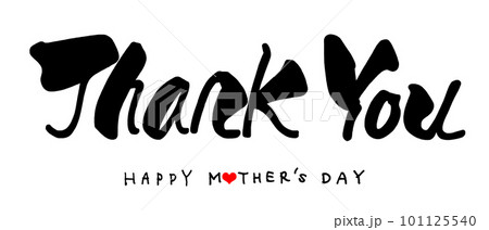 筆文字　Thank You(HAPPY MOTHER'S DAY)ハート .n 101125540