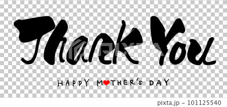 筆文字　Thank You(HAPPY MOTHER'S DAY)ハート .n 101125540