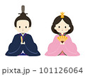 かわいいひな人形のイラスト 101126064