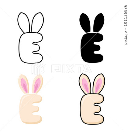Alphabet E in flat style isolated Alphabet E in flat style isolated 101126936