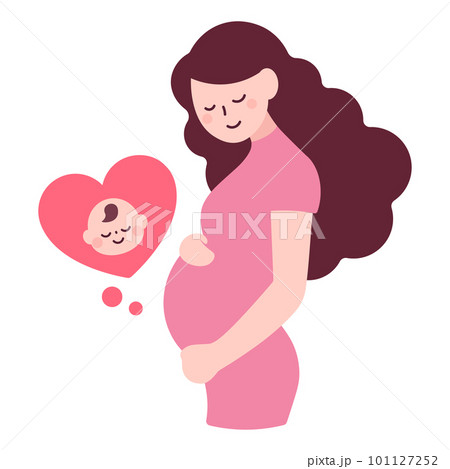 出産が待ち遠しい妊婦さん 赤ちゃん 出産が待ち遠しい妊婦さん 赤ちゃん 101127252