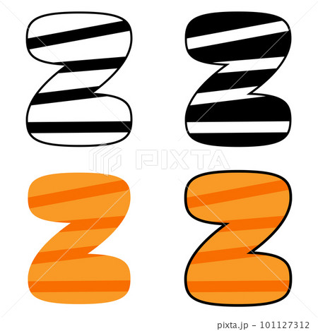 Alphabet Z in flat style isolated Alphabet Z in flat style isolated 101127312