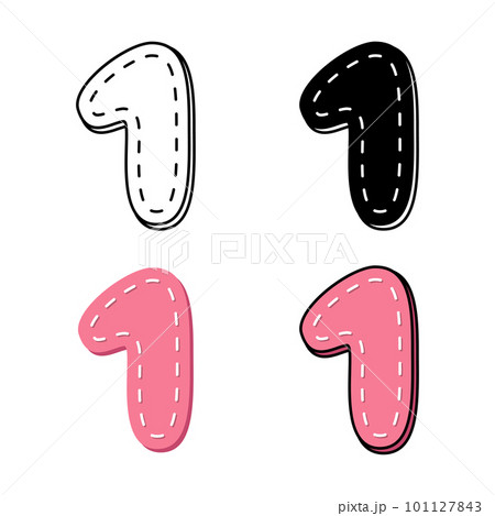 Number 1 in flat style isolated Number 1 in flat style isolated 101127843