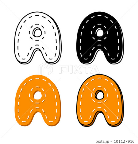 Alphabet A in flat style isolated 101127916