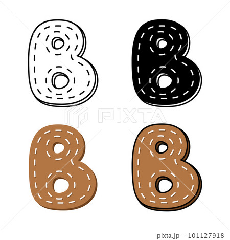 Alphabet B in flat style isolated 101127918