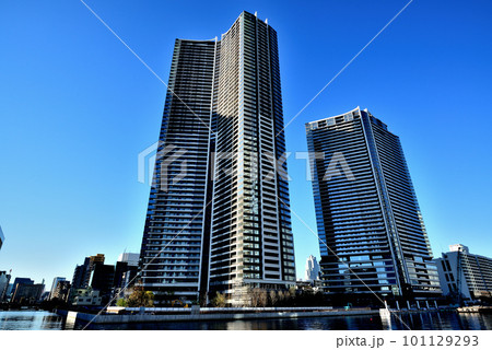 勝どきエリア パークタワー勝どきサウスとミッドほか超高層マンション群の風景 101129293