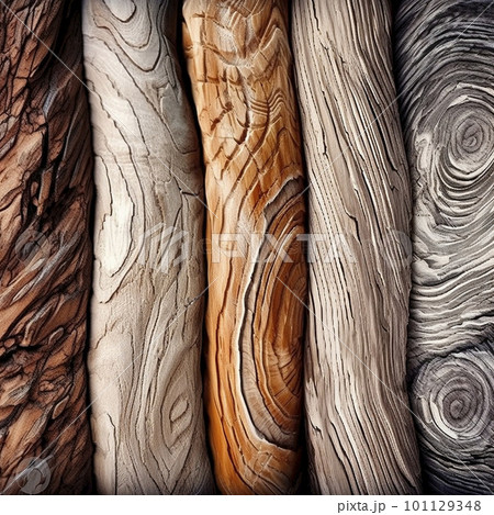 five varieties of wood close-up five varieties of wood close-up 101129348