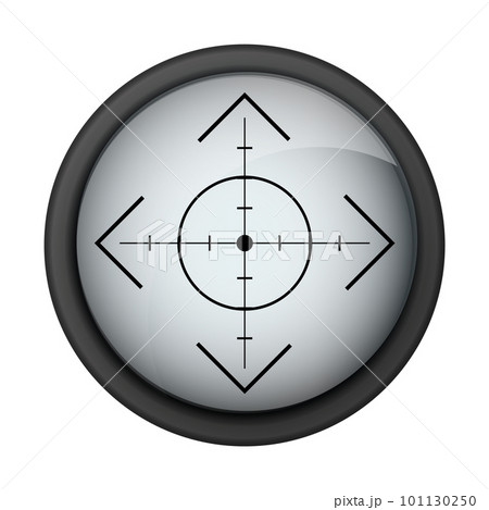 Realistic sniper sight. Sniper scope with measurement marks template. Sniper scope crosshairs view. Realistic vector optical sight. Realistic sniper sight. Sniper scope with measurement marks template. Sniper scope crosshairs view. Realistic vector optical sight. 101130250