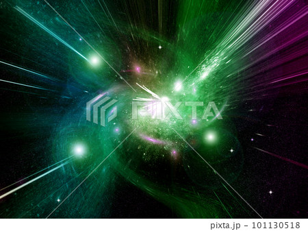 galaxy in a free space. 3D rendering 101130518
