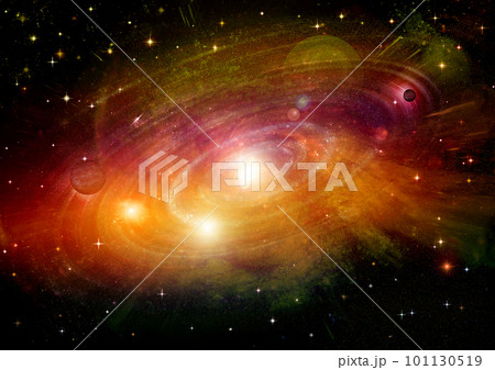 galaxy in a free space. 3D rendering galaxy in a free space. 3D rendering 101130519