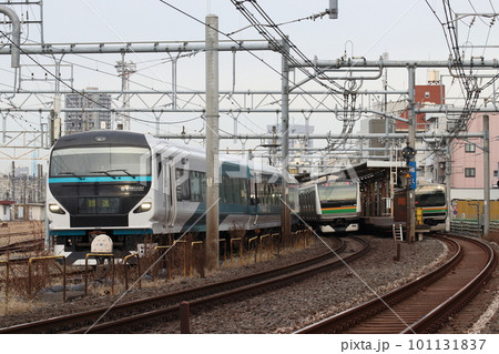 朝ラッシュ・特急踊り子号の回送列車：E257系2000番台 101131837