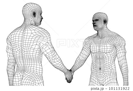 Two men shaking hands 101131922