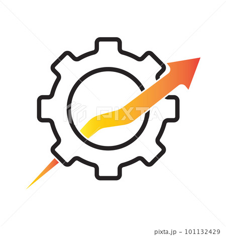 gear and arrow logo 101132429