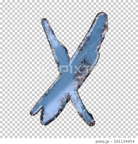 3D rendered rusty letter.Metallic custom font. 3D rendered rusty letter.Metallic custom font. 101134954