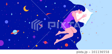 Woman with dream universe 101136558