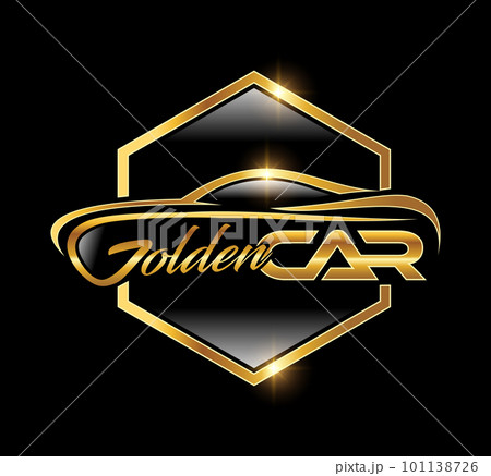 Gold Car Logo Vector icon 101138726