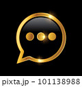 Golden Information Chat Logo Vector icon 101138988