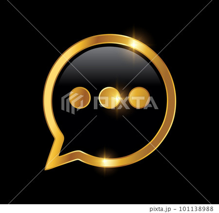 Golden Information Chat Logo Vector icon 101138988