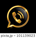 Golden Information Chat Logo Vector icon 101139023