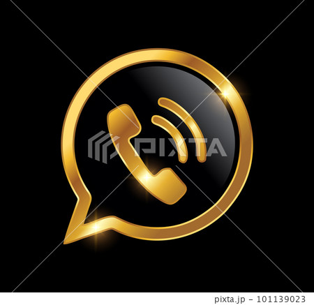 Golden Information Chat Logo Vector icon 101139023
