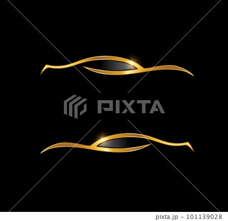 Gold Car Logo Vector icon Gold Car Logo Vector icon 101139028