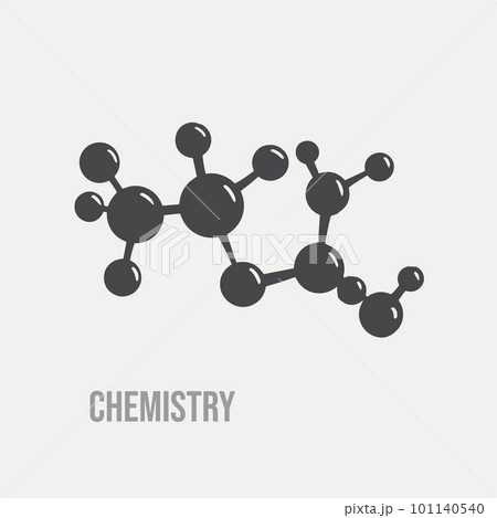 Molecule sketch drawn on a light background vectorのイラスト素材 [101140540 ...