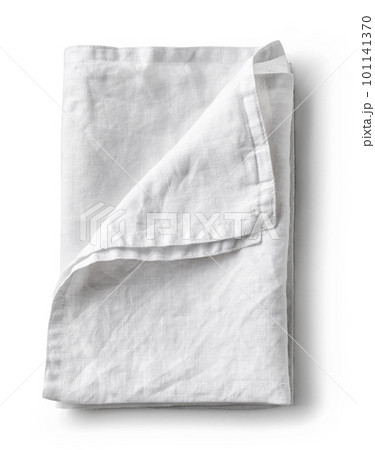 white folded cotton napkin white folded cotton napkin 101141370