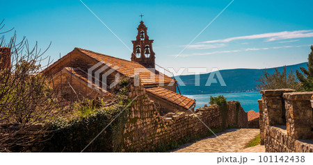 Orthodox church in the village of Gorna Lastva in the Bay of Kotor 101142438