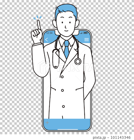 Doctors doing online medical care 101143346