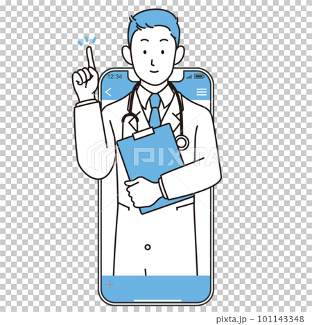 Doctors doing online medical care Doctors doing online medical care 101143348