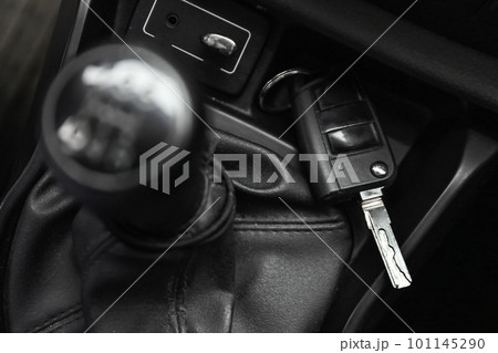 Key in new modern automobile. Car buying 101145290