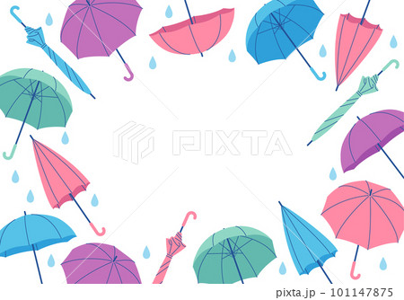 梅雨シーズン傘のフレーム 101147875