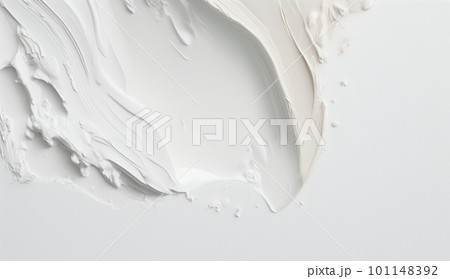 白紙に白い油絵の具を盛り付けた背景イメージ：精緻CG