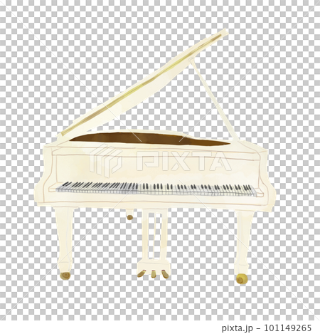 一架白色大平台鋼琴的例證 101149265