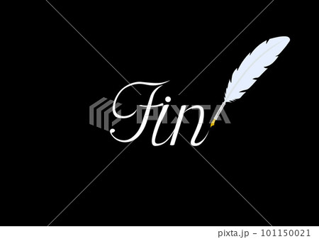 羽根ペンでFinの文字を書いてエンドクレジット 101150021