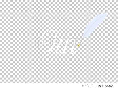 羽根ペンでFinの文字を書いてエンドクレジット 101150021
