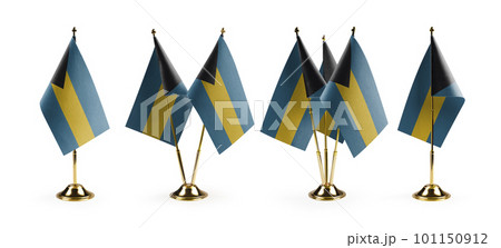 Small national flags of the Bahamas on a white background Small national flags of the Bahamas on a white background 101150912