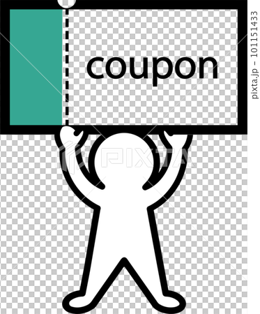 クーポンを持つ人 クーポンを持つ人 101151433